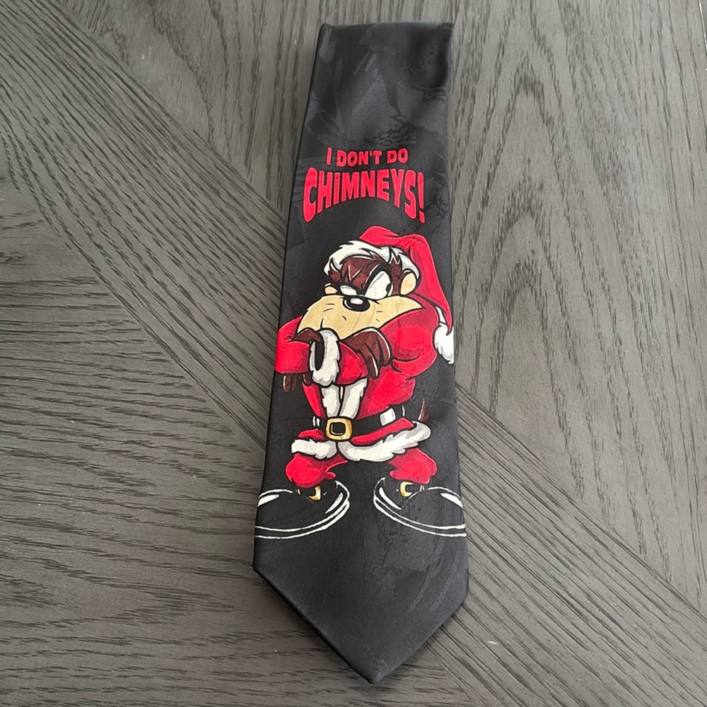 Vintage Looney Tunes Taz Christmas Tie